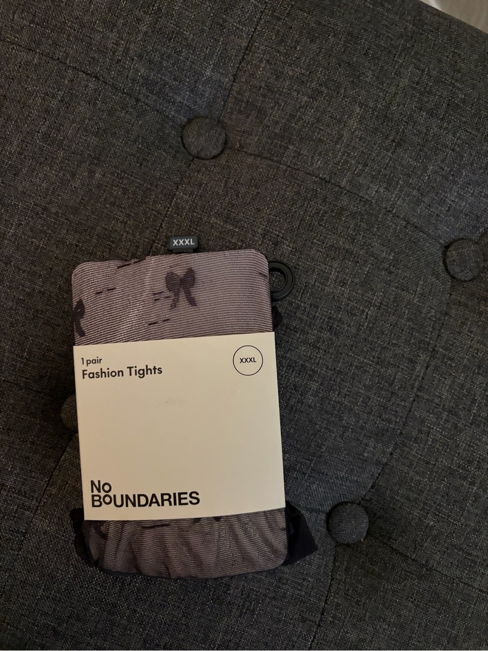 H&M Black Sheer Tights with Bow Detail